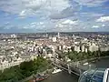 Ein Blick aus dem London Eye auf die Stadt
