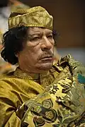 Der Gewaltherrscher Gaddafi drei Jahre vor dem Aufstand, in dem er getötet wurde