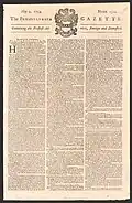 Er war Verleger der Zeitung „Pennsylvania Gazette“.