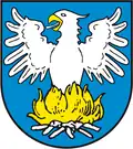 Der Phönix als Wappentier, hier im Wappen der Stadt Buko, die in Sachsen-Anhalt liegt