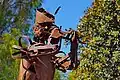 Eine Statue vom Rattenfänger in Spanien