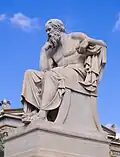 Eine Sokrates-Statue in der griechischen Hauptstadt Athen