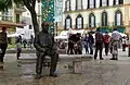 Eine Statue in der spanischen Stadt Malaga