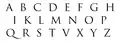 Die Buchstaben des lateinischen Alphabets