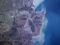 Das Delta der Donau, die hier in das Mittelmeer fließt