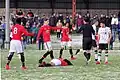 Ein Spiel der Jugendmannschaft gegen Liverpool, im Winter