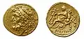 Eine Drachme, eine alte griechische Goldmünze