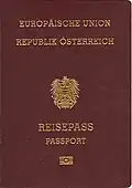 Reisepass der Republik Österreich. Darüber steht auch „Europäische Union“.