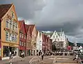Bryggen ist ein Stadtteil von Bergen in Norwegen. Hier stehen noch ein paar alte Hanse-Häuser.