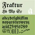 In Deutschland wurden Bücher früher in Fraktur gedruckt.