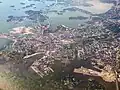 Helsinki aus dem Flugzeug gesehen