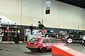 Bei einem Treffen in Bremen: Sprung über ein Auto.