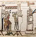 Der Teppich von Bayeux beschreibt eine Schlacht von 1066. Man sieht auch den Halleyschen Kometen.