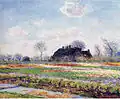 Dieses Tulpenfeld in den Niederlanden hat Claude Monet gemalt.