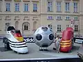 Eine Statue in Wien für das EM-Finale 2008 zwischen Deutschland und Spanien