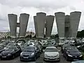 Neun Wassertürme in der Nähe von Paris.