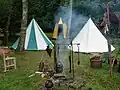 Ein Robin-Hood-Festival im Sherwood Forest von heute, eine Art Mittelaltermarkt