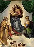Die „Sixtinische Madonna” mit den Engeln. Sie sind noch berühmter als das gesamte Bild.