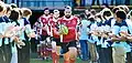 In Australien mag man den Sport Rugby: Hier kommen die Canberra Vikings.