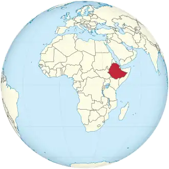 Ethiopia on the globe (Africa centered).svg