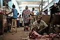 Auf einem Fleischmarkt in Mogadischu in Somalia
