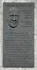 Eine Gedenktafel in Frankfurt am Main