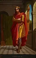 König Roderich auf einem Gemälde aus dem 19. Jahrhundert
