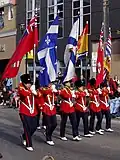 Ein Fest in Kanada: Dies sind einige Flaggen der verschiedenen Provinzen. So heißen dort die Bundesländer.