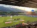 Im Rheinpark Stadium in Vaduz, der Hauptstadt von Liechtenstein