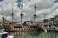 Die „Neptun“ im Hafen von Genua wurde im Jahr 1985 für einen Piratenfilm gebaut.
