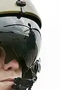 Pilotenhelm eines Kampffliegers