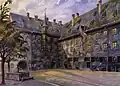 Dieses Gemälde hat Hitler in München gemalt.