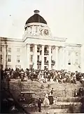 Hier feiert man Jefferson Davis, den Präsidenten der Südstaaten.
