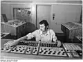 Ein Senderaum im Jahr 1970, in Berlin für das Radio der DDR