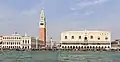Der Markusplatz heute, mit Campanile und Palazzo Ducale