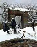 Friedhof im Schnee, 1826