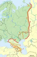 Die möglichen Grenzen zwischen Europa und Asien