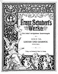 Eine alte Ausgabe von Schuberts Werken