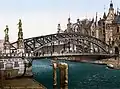 So sah die Brooksbrücke über dem Zollkanal aus, vor über 100 Jahren.
