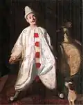 Ein Weißclown auf einem Gemälde von 1910