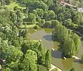 Der Luisenpark, gesehen vom Fernmeldeturm Mannheim