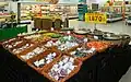 Gemüse-Ecke in einem indonesischen Supermarkt