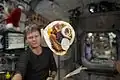Cheeseburger auf der ISS: Man macht sie gern mit Tortilla, denn normales Brot krümelt so.