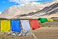 Gebetsflaggen, wie die Menschen von Tibet sie mögen