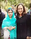 Die Kinderrechts-Aktivistin Malala Yousafzai und Kamala Harris