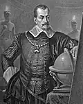 Ein Schauspieler in der Zeit um 1860, in der Rolle des Wallenstein
