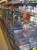 Milchpackungen im Supermarkt