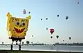Heißluftballons heutzutage, in allerlei Farben und Formen