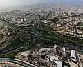 Autobahn in Teheran, vom Milad-Turm aus gesehen