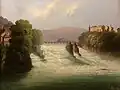 Der Rheinfall auf einem Gemälde, vor etwa 150 Jahren